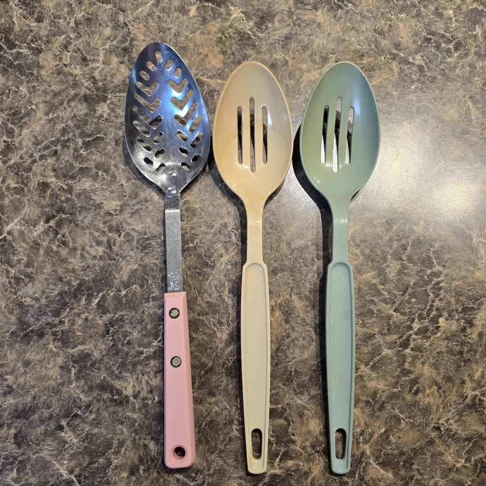 Vtg Ekco Slotted Spoons Lot Of‎ 3